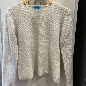 White + Warren cashmere thermal sweatshirt Grey M